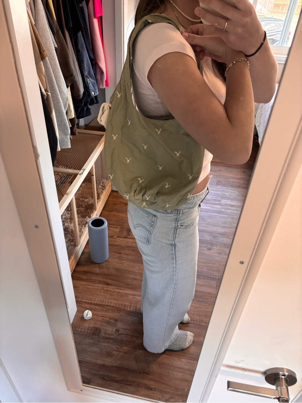 Early 2000’s American Eagle Outfitters Olive Tote Shoulder Bag